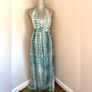 Sea Foam Halter Maxi Dress